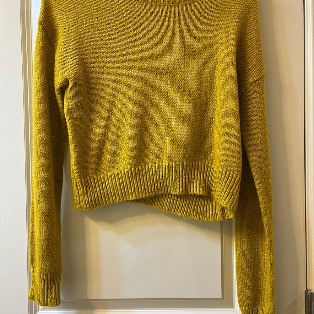 Forever 21 Yellow Cowl Neck Sweater